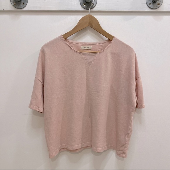 Madewell dusty pink thick textured shirt with front pocket - Picture 1 of 7